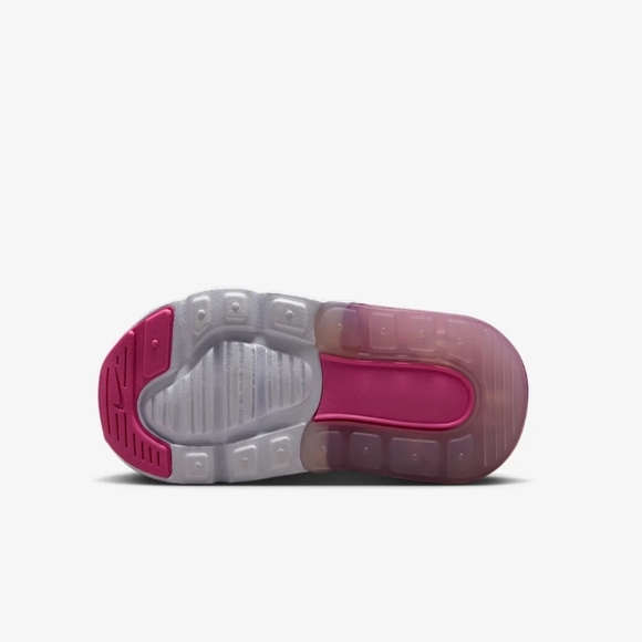 Bling Nike Air Max 270 Pink Toddler Girls Sneakers Baby Shoes - Picture 2 of 5